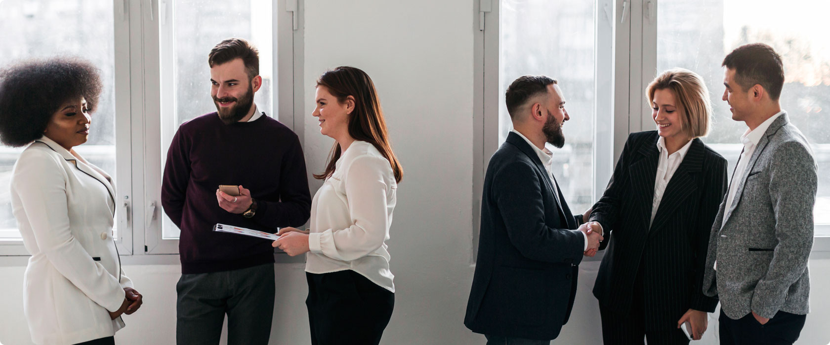 Recruitment professionals working together